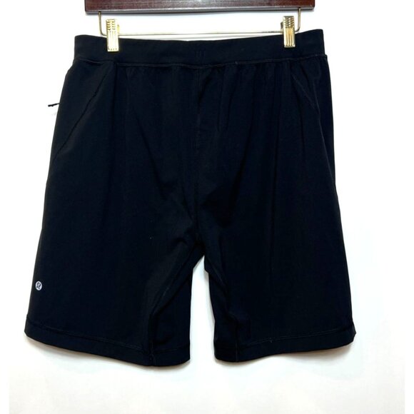 Lululemon Relaxed Fit Pull On Shorts 9" Inseam Black Men's Size Large - Picture 3 of 8